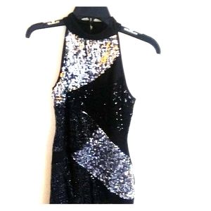 Tight sequin covered mini dress